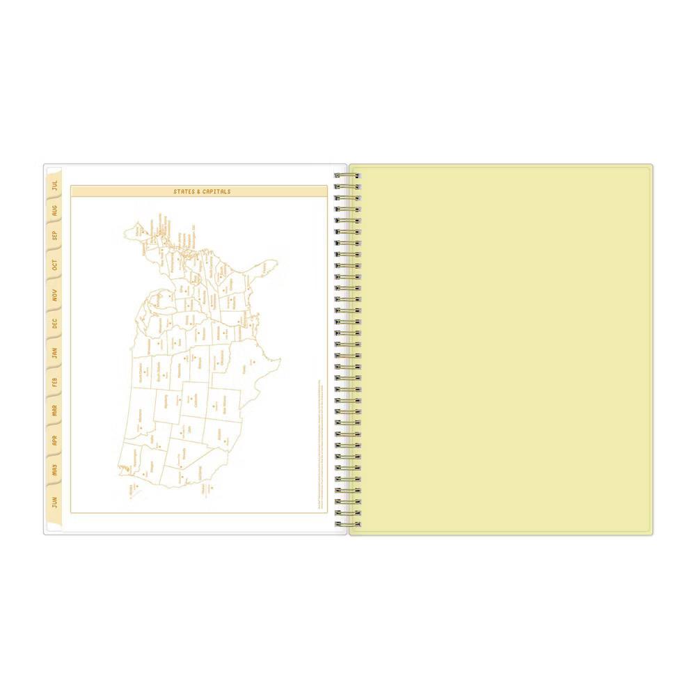 Unicorn Eclipse 8.5"x11" 2026-2027 Weekly/Monthly Planner Lemons Smooth Frosted Safety Wirebound - Image 6