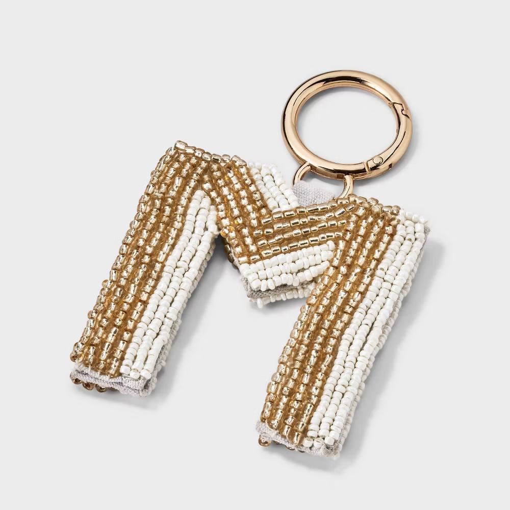 Beaded Monogram Letter Bag Charm - Image 9