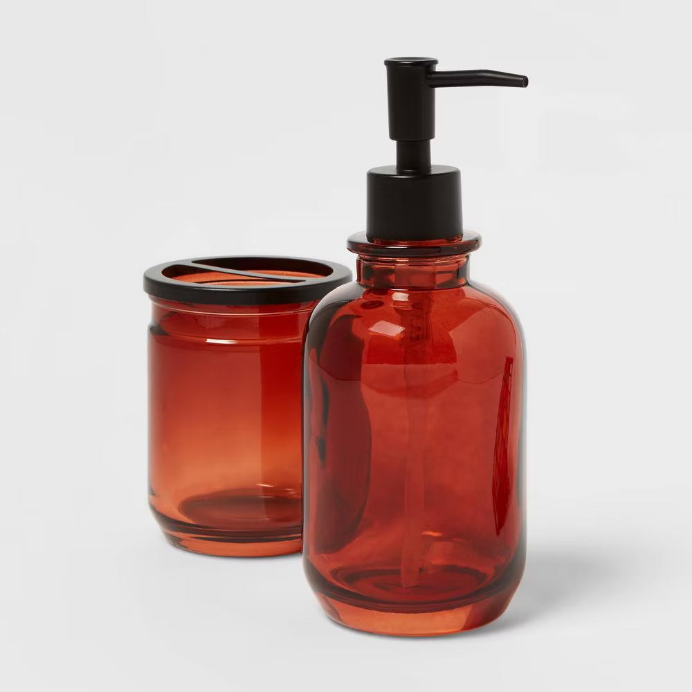 Apothecary Toothbrush Holder Amber