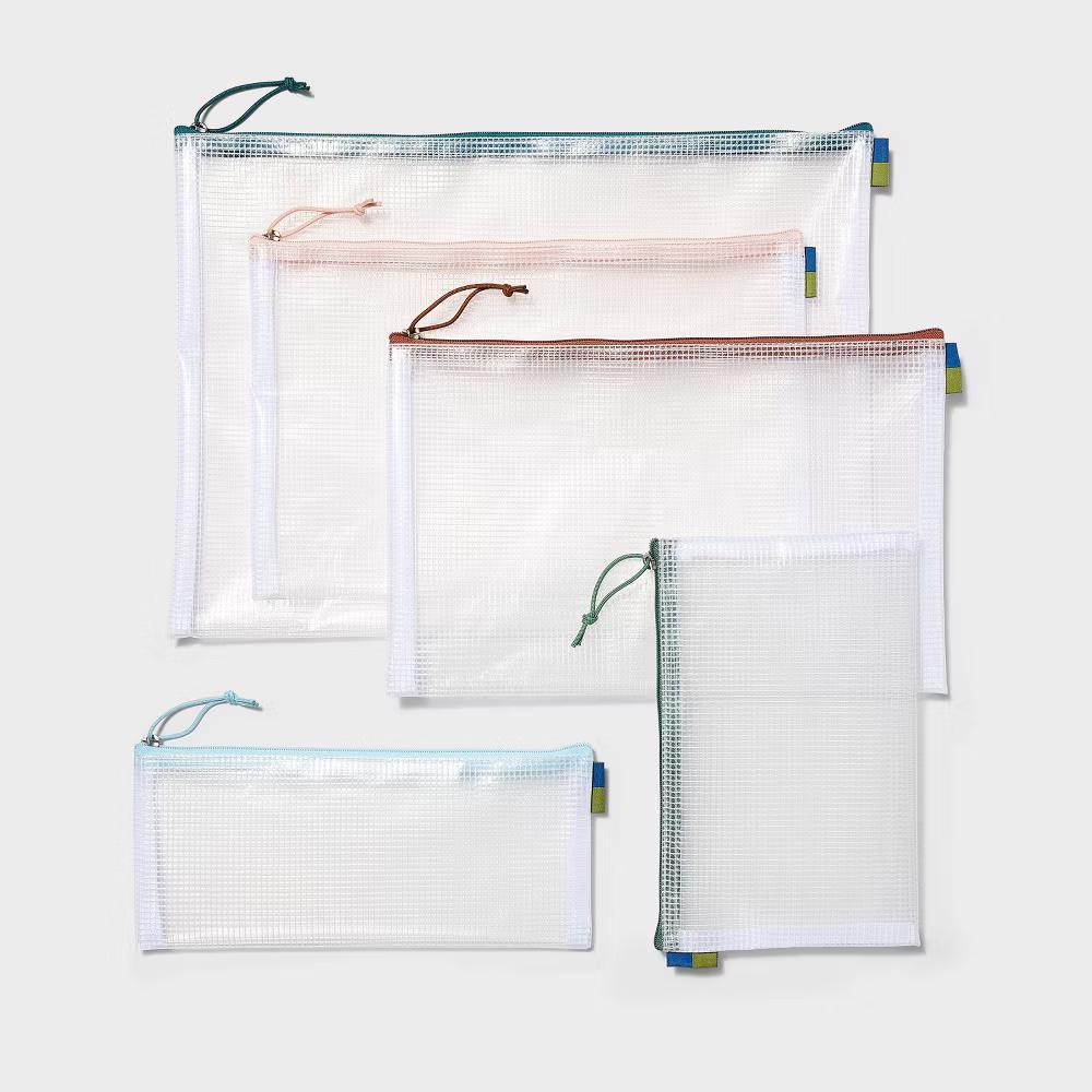 5pc Clear Toiletry Set - ️: Travel Cosmetic Storage Pouches - Image 3