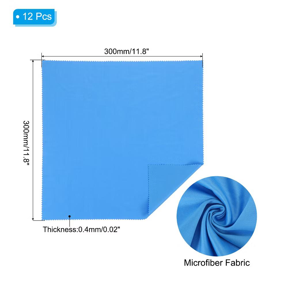 Soft Lightweight Eyeglass Camera Lens Microfiber Cleaning Cloth 12 Pcs - Image 5