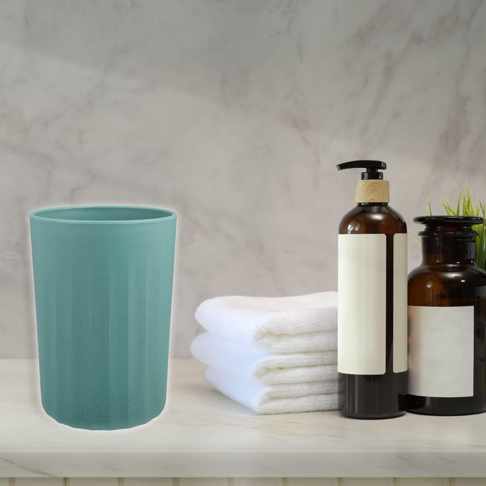 Bathroom Tumbler with Smooth Lines Wheat Straw Cup for Bathroom for Toothpaste 4.09''x2.80'' 1Pc - Image 25