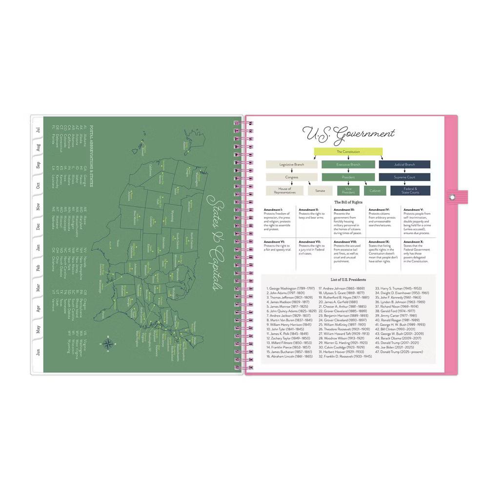 Blue Sky Your Year Parent Weekly/Monthly Planner Wirebound 8.5"x11" Rossi Floral - Image 11