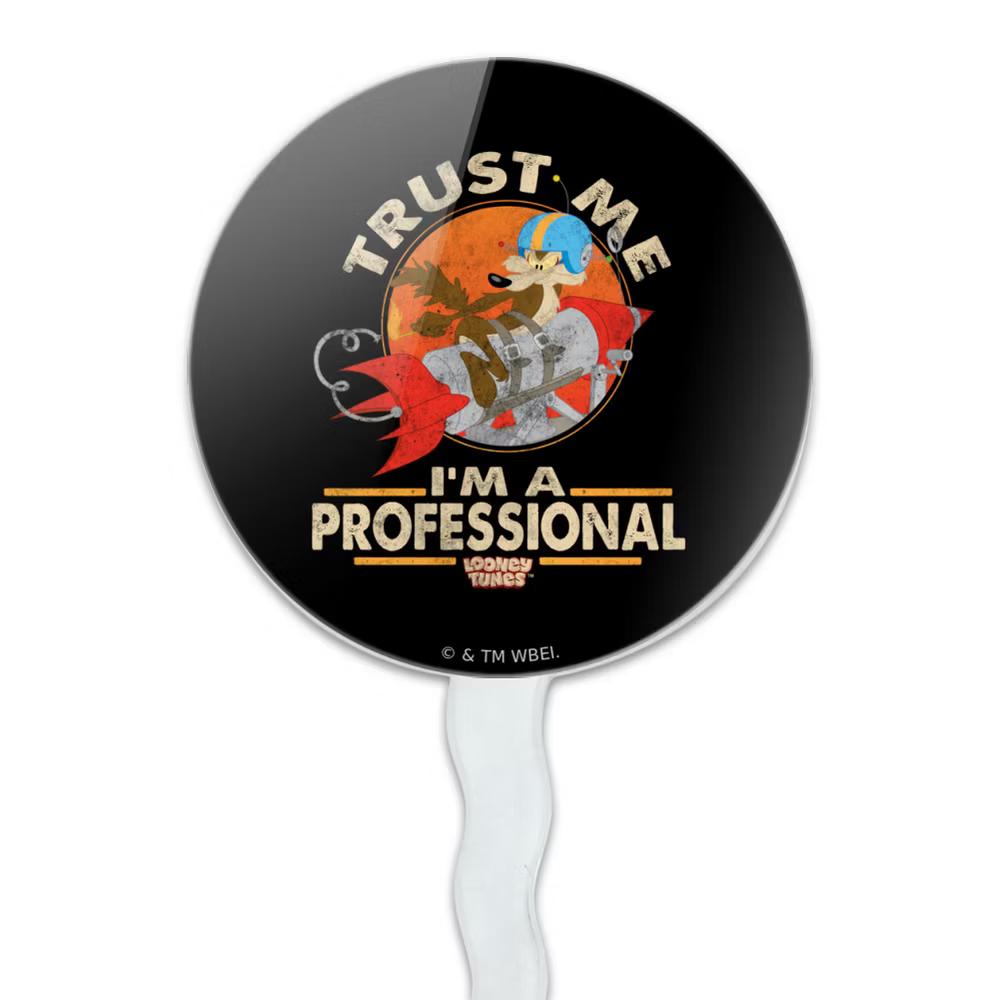 Looney Tunes Wile E Coyote I'm A Professional Cupcake Picks Toppers Decoration Set of 6 - Image 6