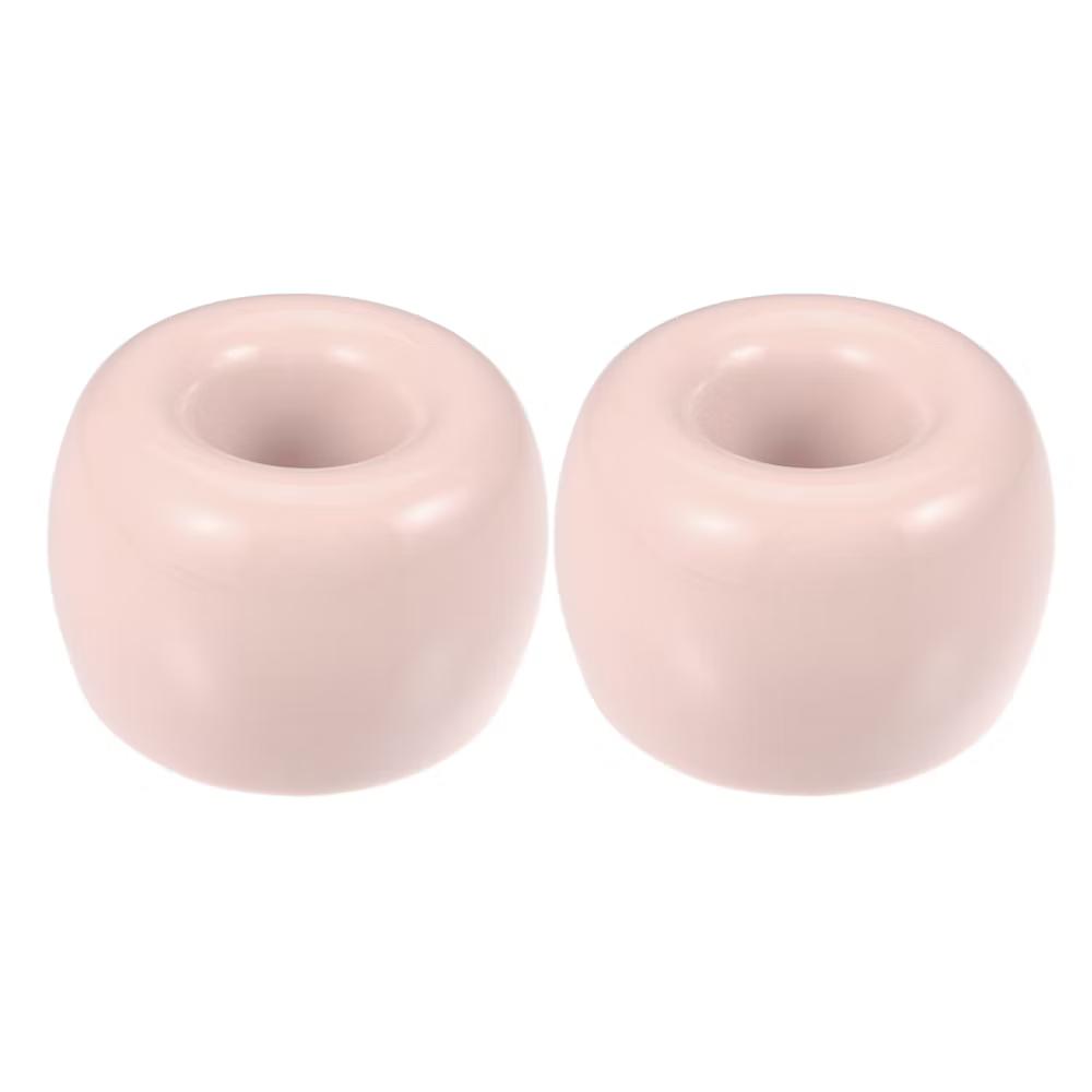 Bathroom Round Mini Ceramic Toothbrush Holder 1.65"x1.18" 2Pcs - Image 48