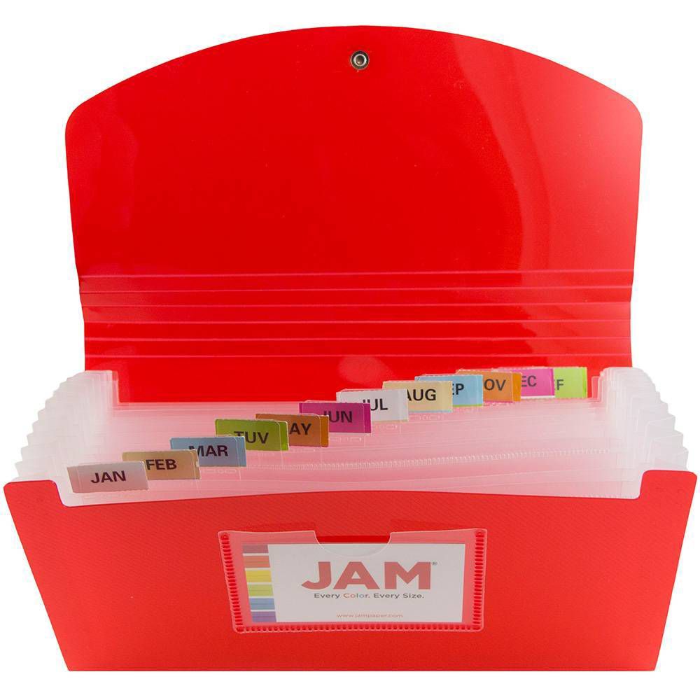 5" 10 1/2" 13 Pocket Plastic Expanding File Folder - Check Size - Image 13