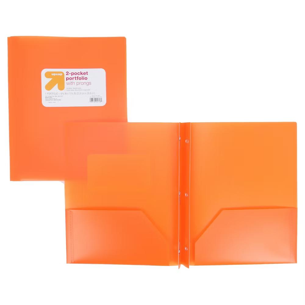 2 Pocket Plastic Folder with Prongs - Image 31