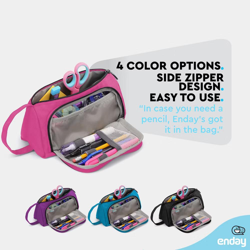 Large Capacity Pencil Case, 3-Compartment Zipper Pencil Pouch, Cute Pencil Case Organizer - Image 17