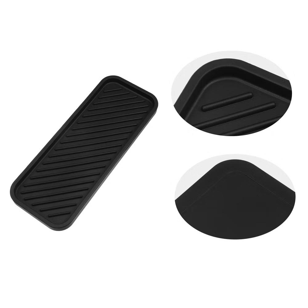 Soap Dish Soap Cleaning Storage Keep Soap Dry for Bathroom Silicone 8.98''x3.54'' 1Pcs - Image 3