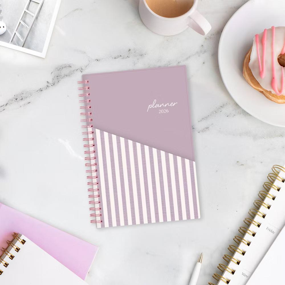 Blue Sky 2026 Weekly/Monthly Planner Stripe 5"x8" Block Purple with Double Pockets - Image 11