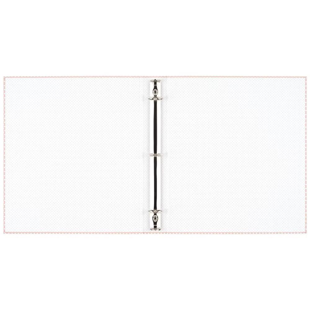 Essentials 1" Ring Binder Light Pink Dot - Image 4