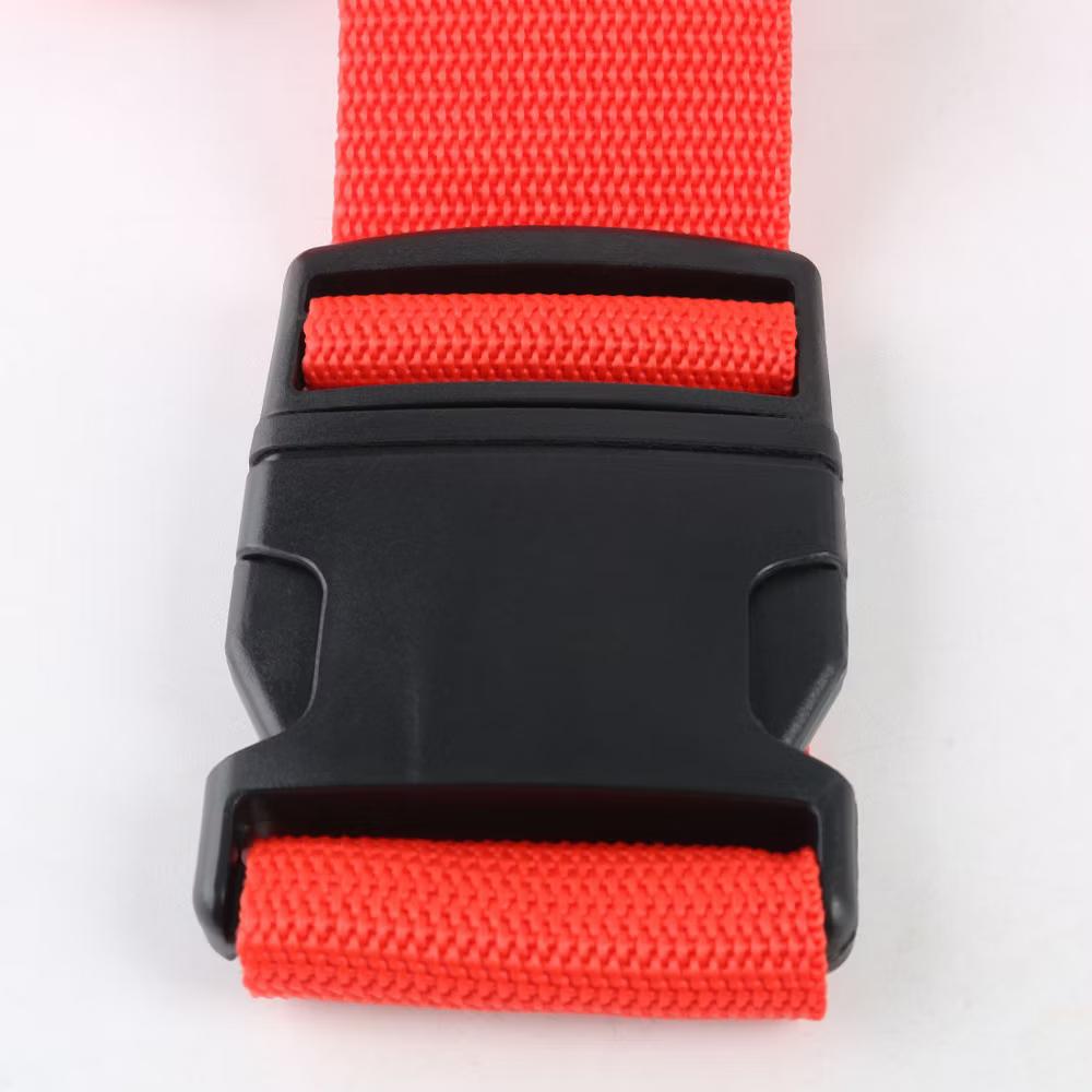Nylon Luggage Strap Belt Plastic Release Buckle Adjustable Band Red - Image 6
