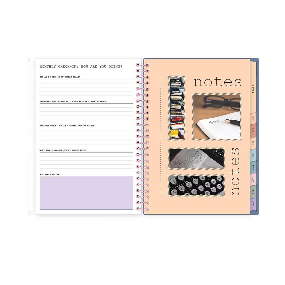 WAAV 5.875"x8.625" 2026-2027 Weekly/Monthly Planner Notes Carrie Blue Frosted Wirebound - Image 5