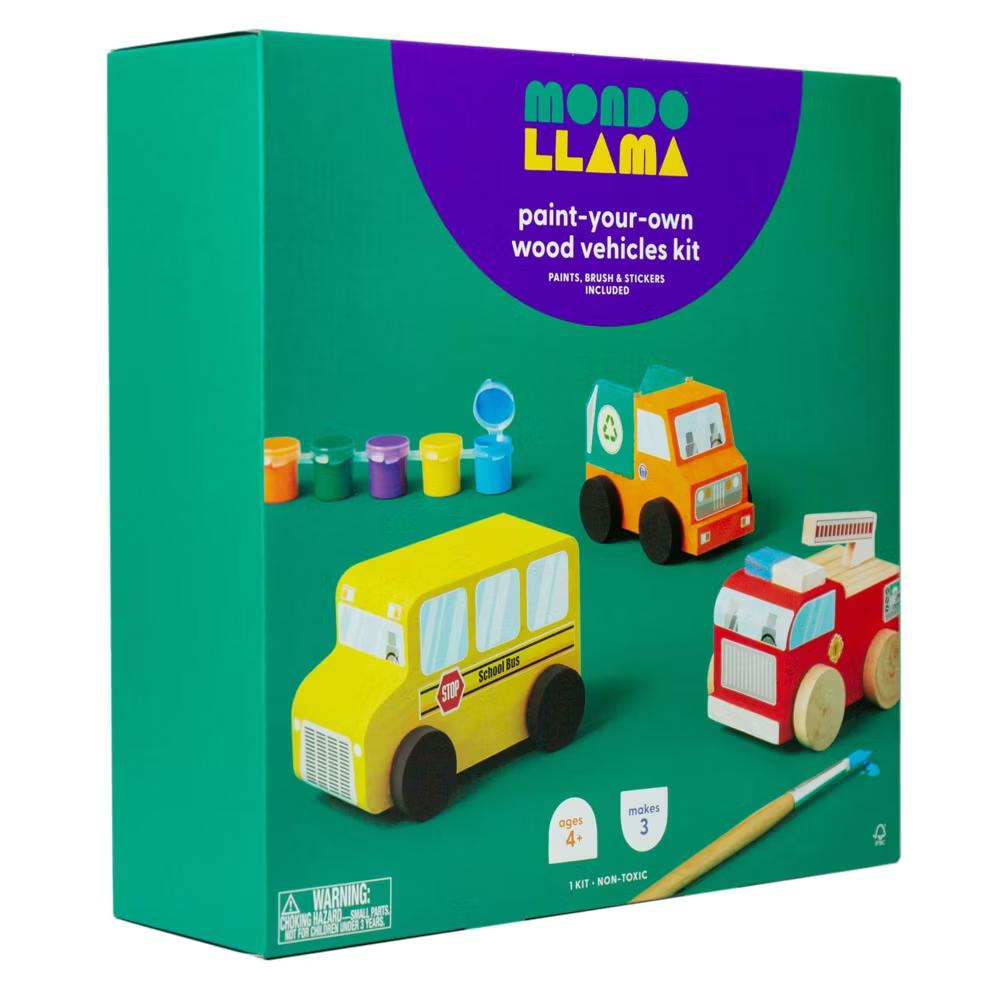 Paint-Your-Own Wooden Vehicles - DIY Art Kit with Stickers & Acrylic Paint for Kids 4 - Image 7