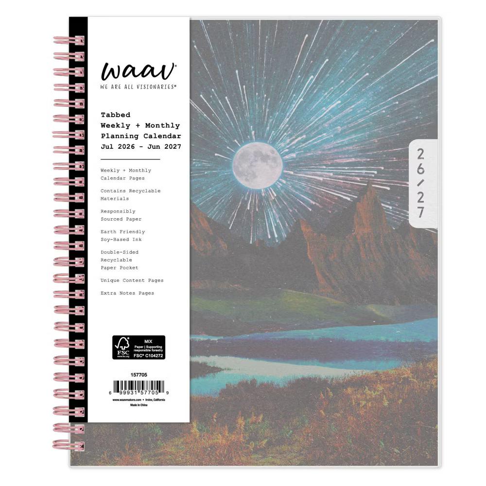 WAAV 7"x9" Planner Vibrancy Frosted AY 2026-2027 Weekly/Monthly Safety Wirebound - Image 13
