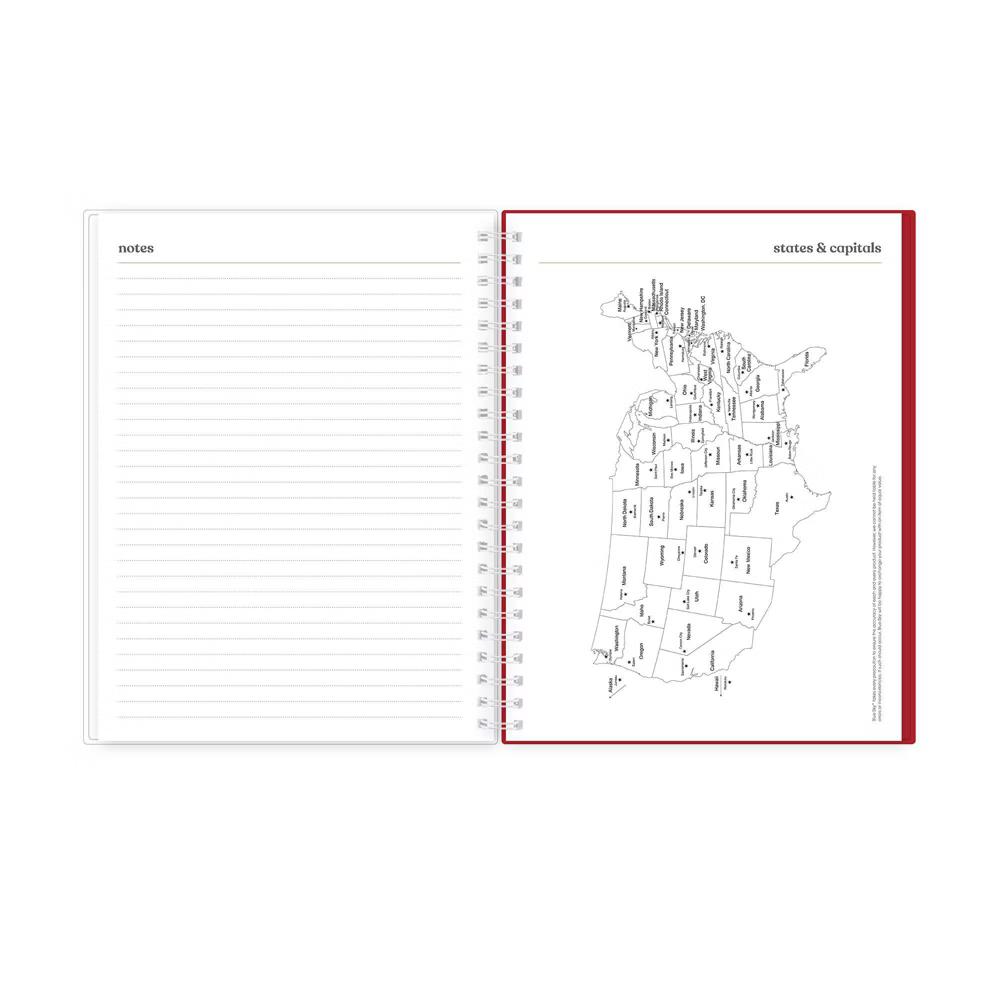Day Designer 6"x8" 2026-2027 Weekly/Monthly Lila Planner Painted Gingham Red Smooth Frosted Wirebound - Image 10