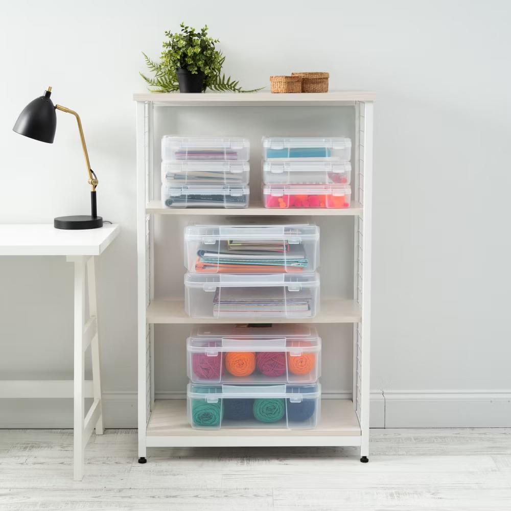 USA Paper Thick Portable Plastic Scrapbook Storage Snap Tight Cases - Image 23