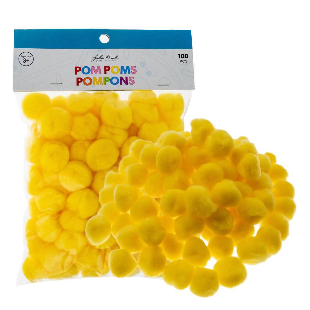 100ct Mini Pom Poms for DIY Arts and Crafts, Tiny Acrylic Poms Craft Embellishments (1 inch) - Image 36