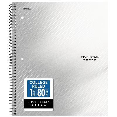 Five Star 8.5"x11" Active College Ruled Notebook 80 Pages White - Image 5