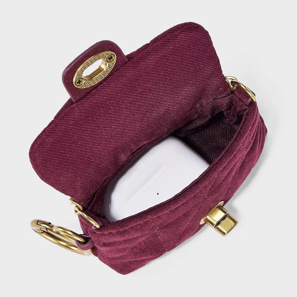 Quilted Turn Lock Clip On Pouch Bag Charm - Image 10