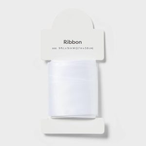 1.5"x9' Satin Gift Wrap Ribbon