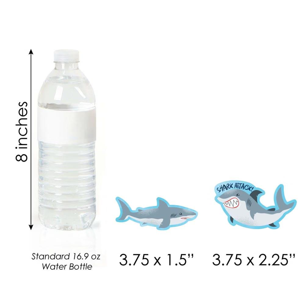 Shark Zone - Dessert Cupcake Toppers - Jawsome Party or Birthday Party Clear Treat Picks - Set of 24 - Image 7