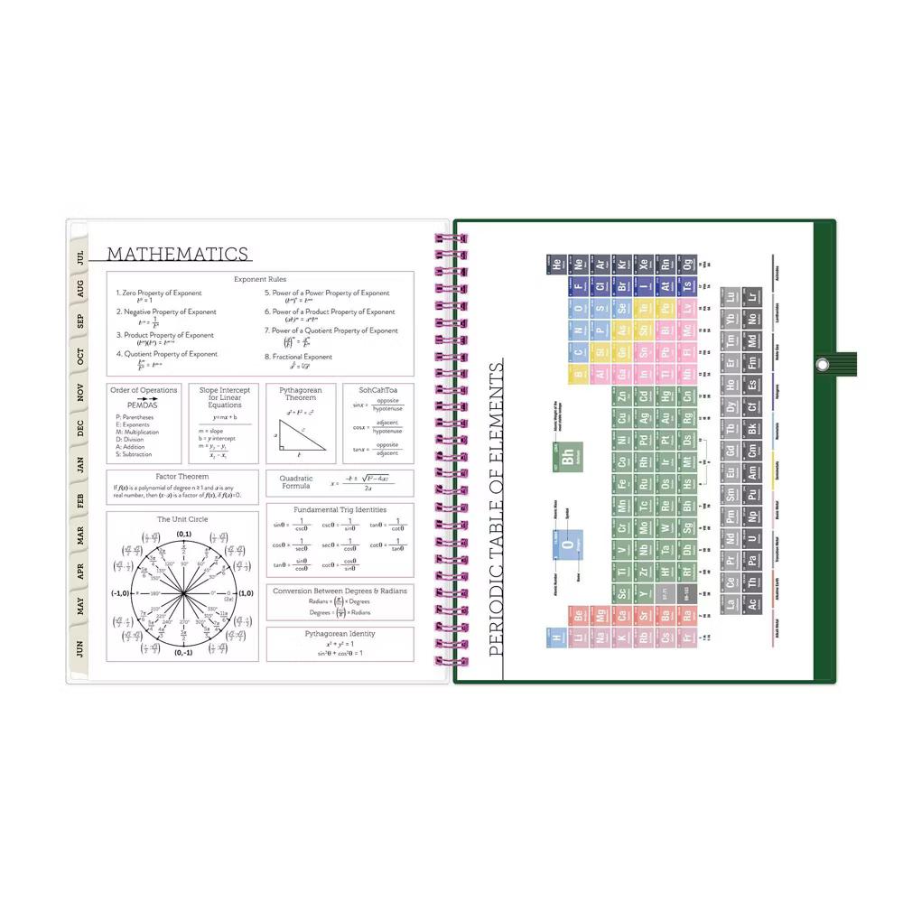 Blue Sky Your Year College Weekly/Monthly Planner Wirebound 7"x9" Green Date - Image 16
