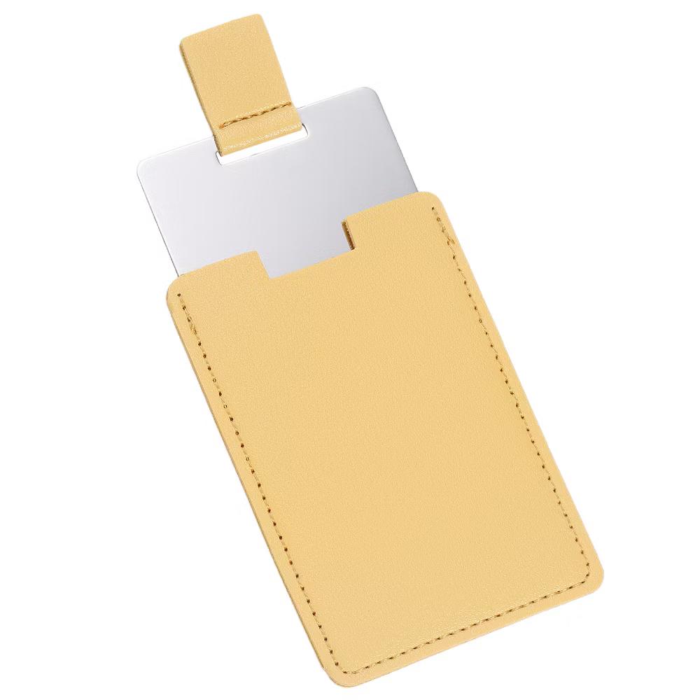 PU Leather Stainless Steel Travel Compact Mini Makeup Mirror - Image 25