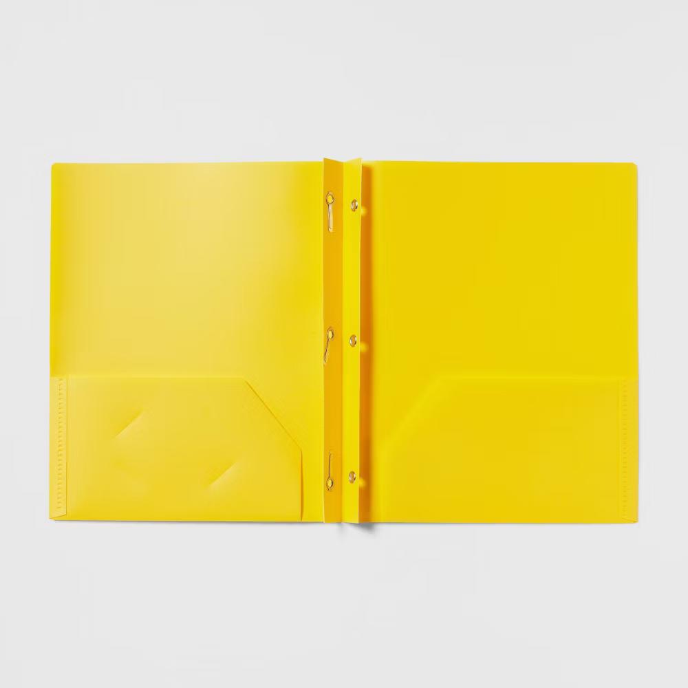2 Pocket Plastic Folder with Prongs - Image 29