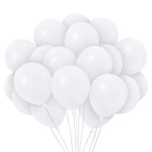 Treasures Gifted White Balloons - 12 Inch Latex Balloons - 36 Pack