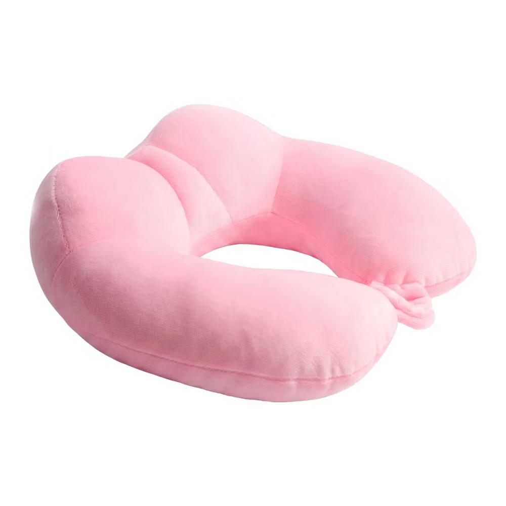 U‑Shape Memory Foam Travel Neck Pillow with Snap Closure Plush Cover 1Pc - Image 16