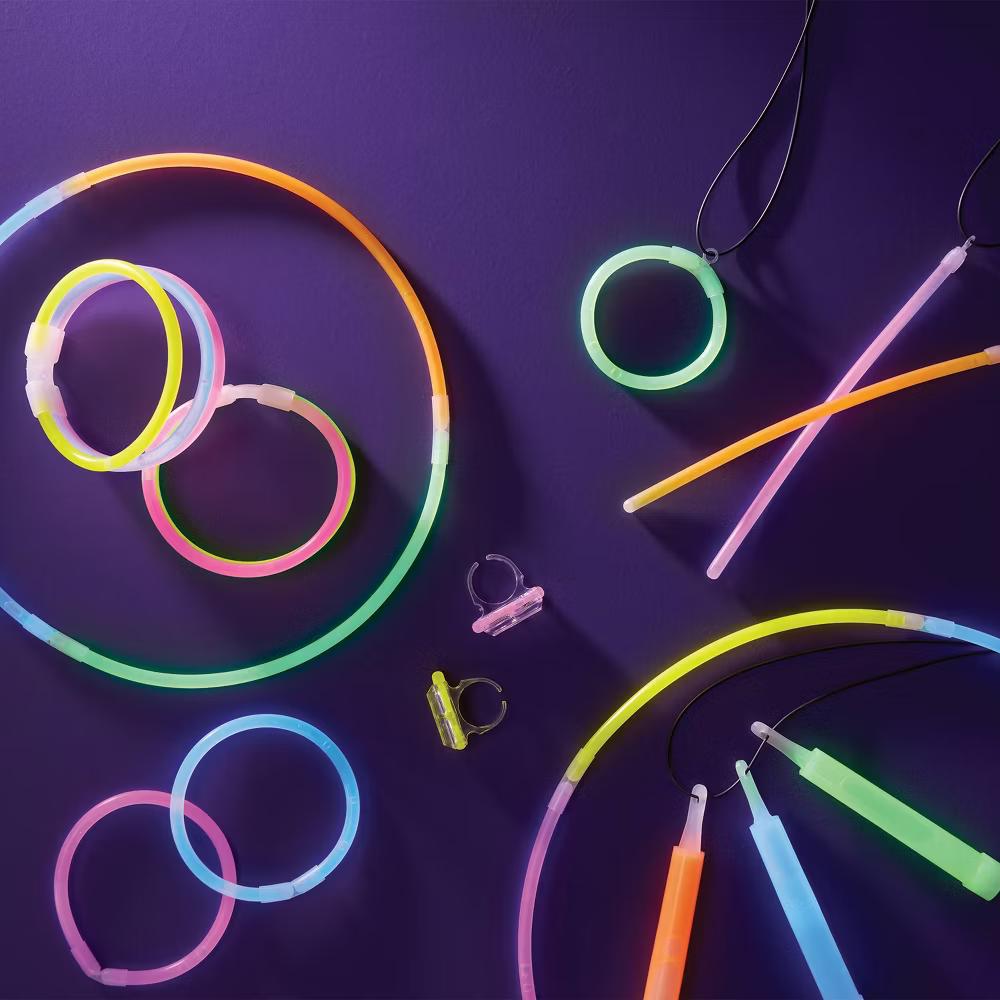200ct Party Favor Glow Sticks' Pack - Multicolor Party Supplies for Kids, Myth & Fairytale Theme