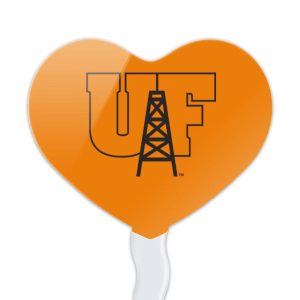 University of Findlay Primary Logo Heart Love Cupcake Picks Toppers Decoration Set of 6