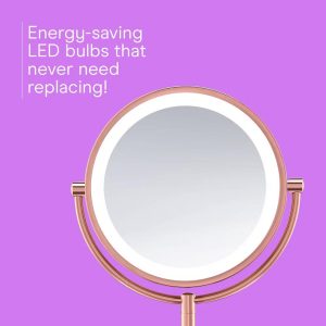 Conair LED Vanity Mirror with 1x and 10x Magnification Rose Gold