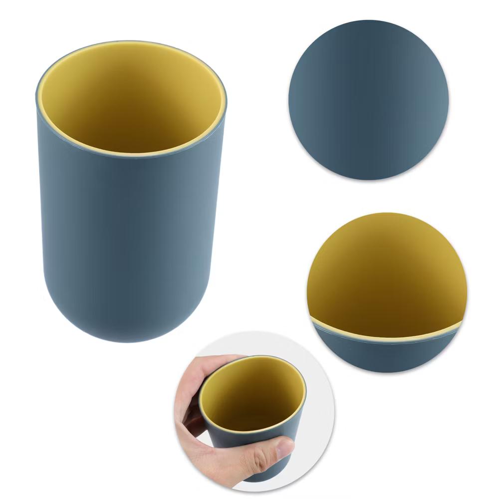 2Pcs Bathroom Tumblers Bathroom Toothbrush Cup Blue 4.33''x2.76'' 350ml - Image 33