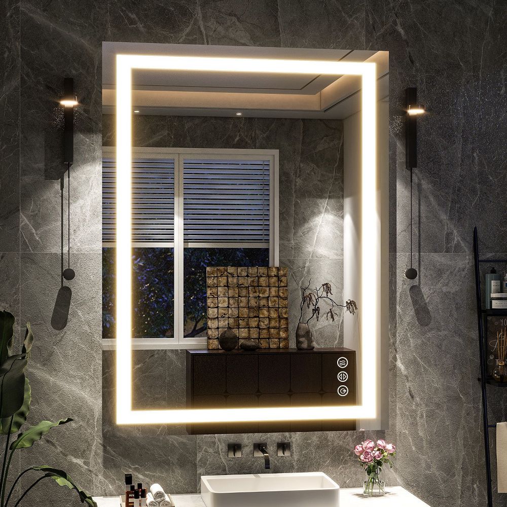 New England Stories Anti-Fog LED Bathroom Mirror with Dual Front & Backlit Lights - Image 6