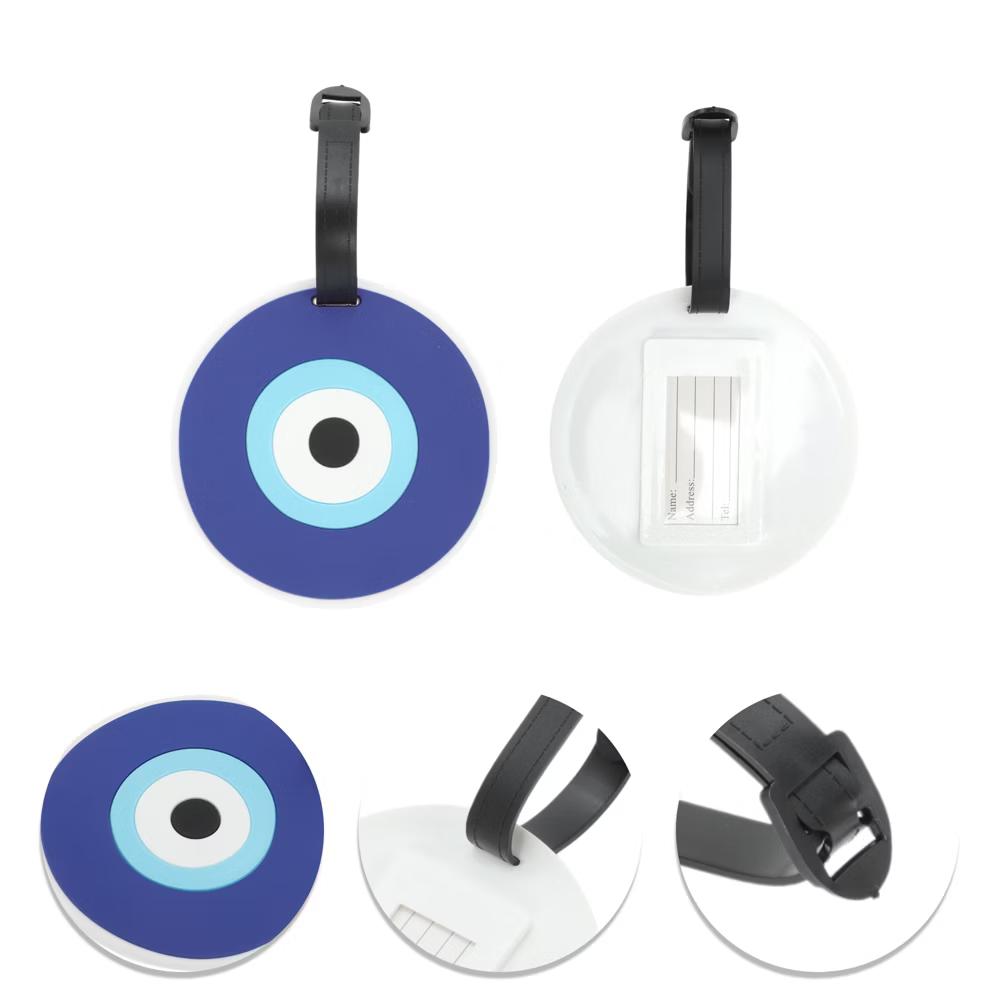 Circles Luggage Tag Blue 1 Pc - Image 4