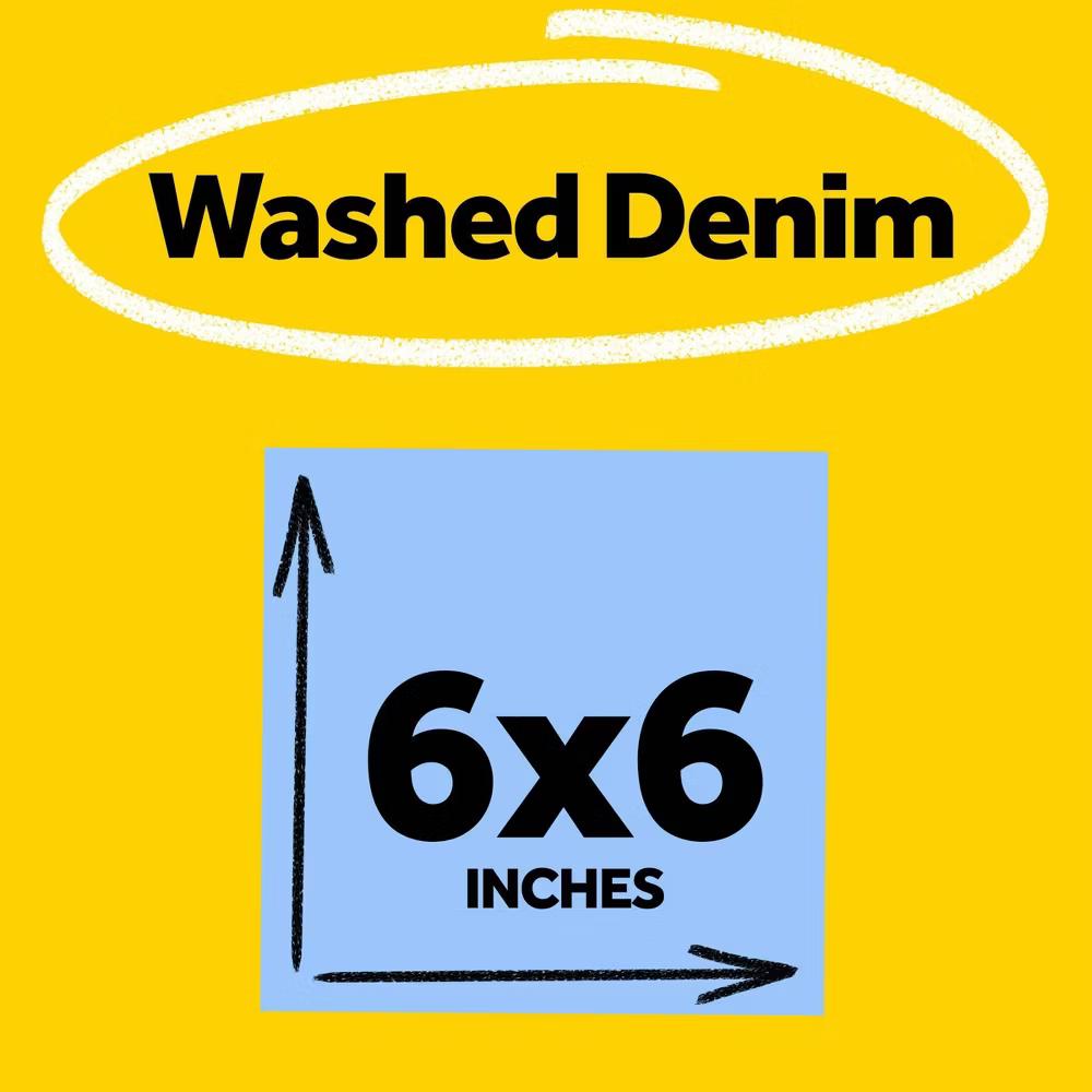6"x6" Super Sticky Big Notes Blue 30 Sheets - Image 9