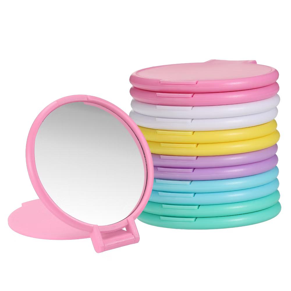 Folding Small Round Travel Women Girls Portable Pocket Mirror 12 Pcs - Image 10