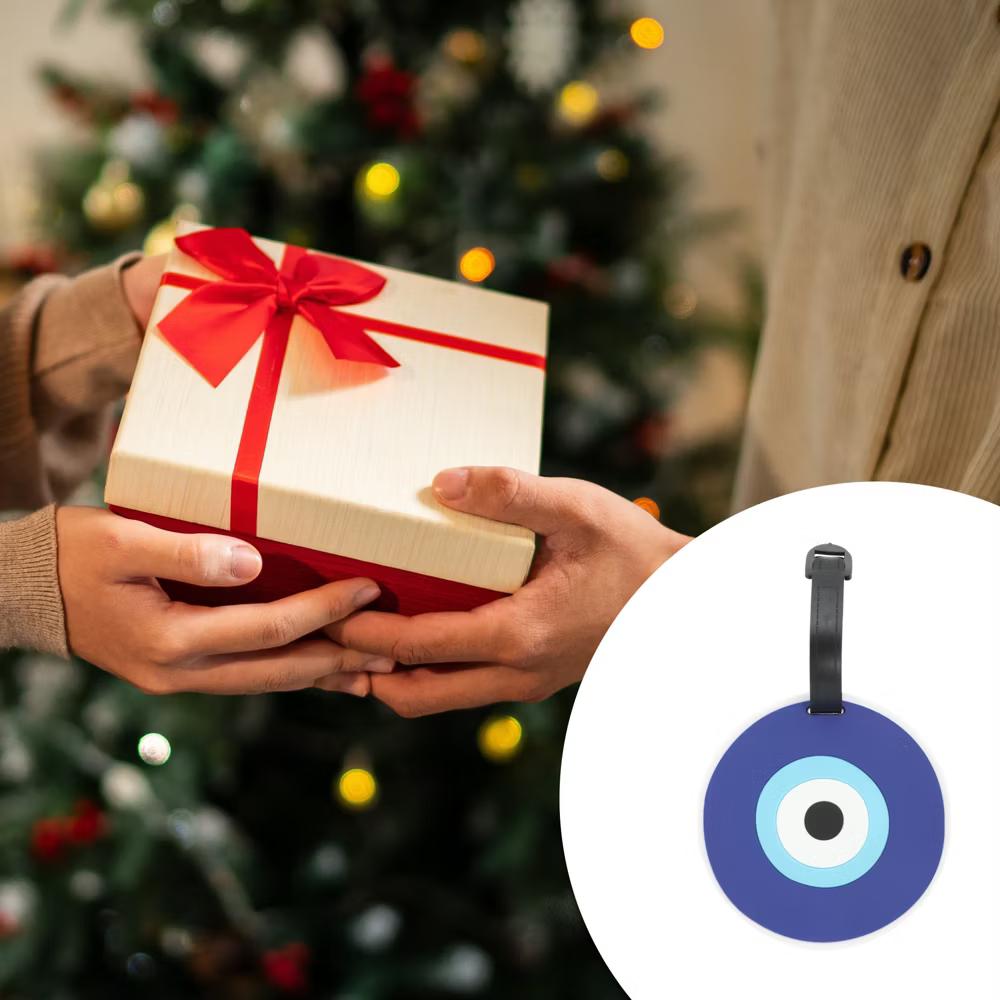 Circles Luggage Tag Blue 1 Pc - Image 2