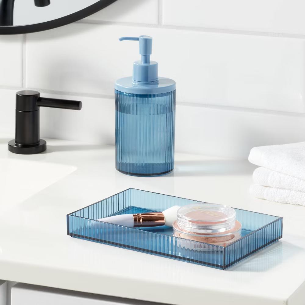 Ribbed Tray Blue