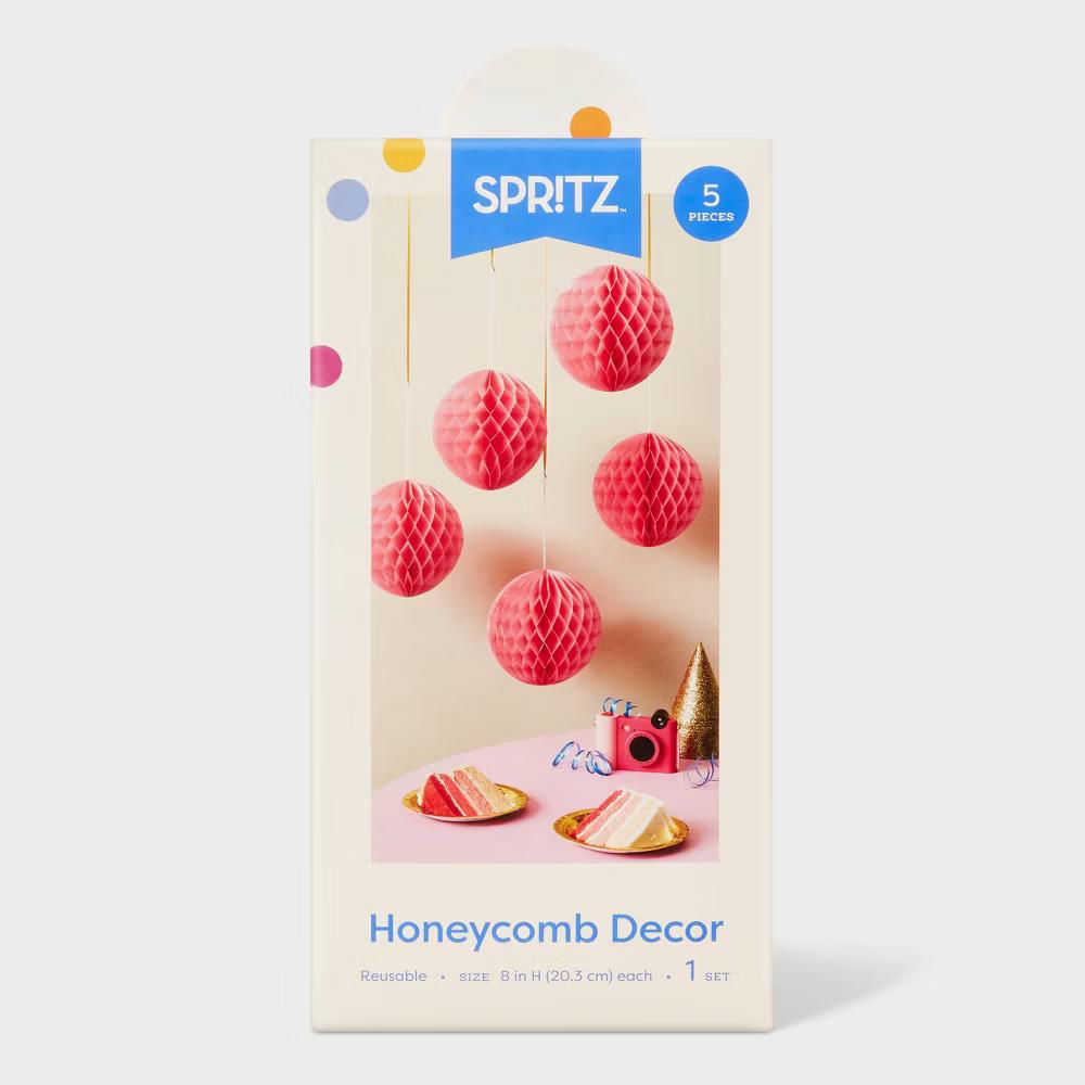 5ct Light Pink Honeycombs - Image 2