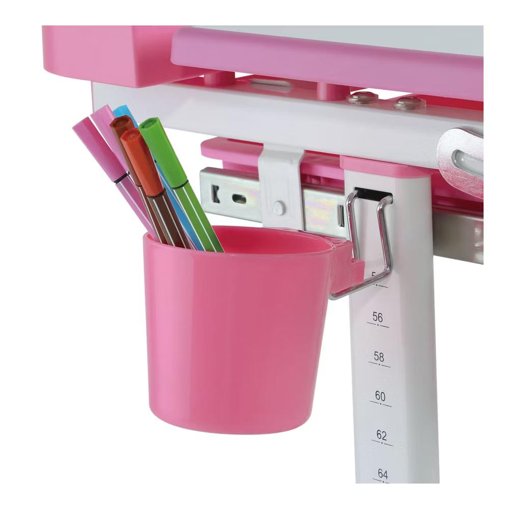 Mount-It! Accessory Kit for Height Adjustable Kids-Desk | Includes LED-Lamp, Book Holder Shelf and Pencil Holder-Cup, Pink - Image 5