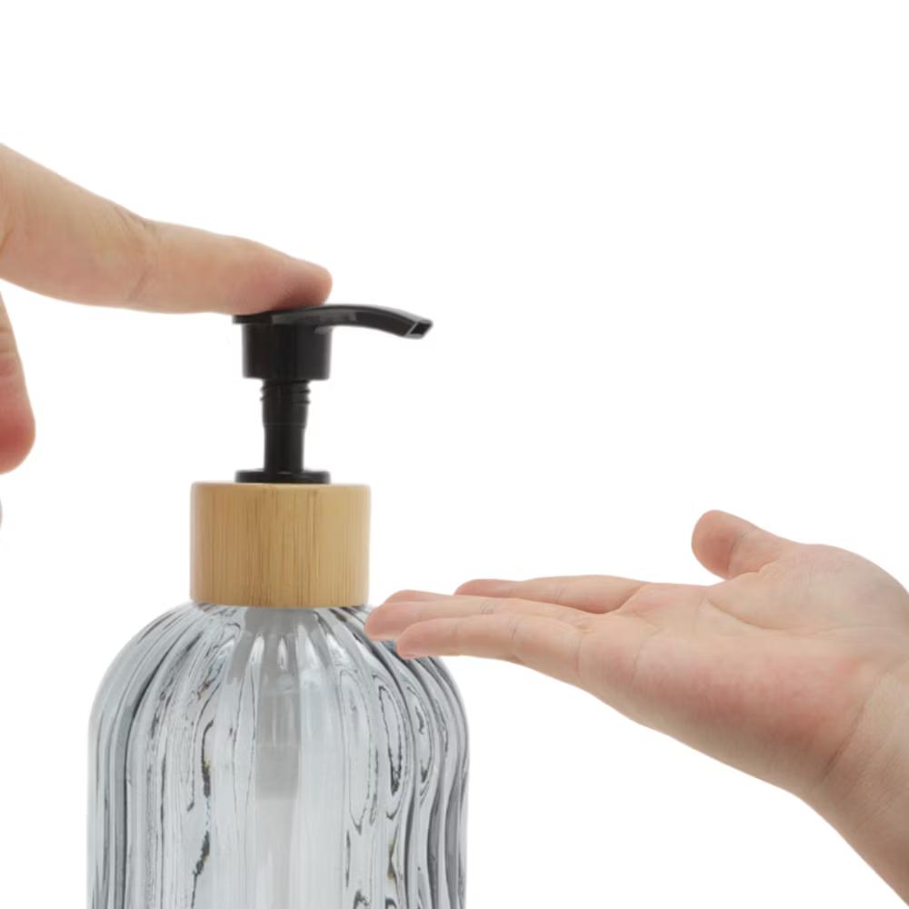Round Bottom Vertical Stripe Soap Dispenser 13.53oz 1 Pc - Image 10