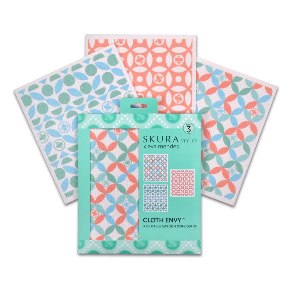 Skura Style Eva Mendes Swedish Dish Cloth - Pattern - 3pk - Image 4