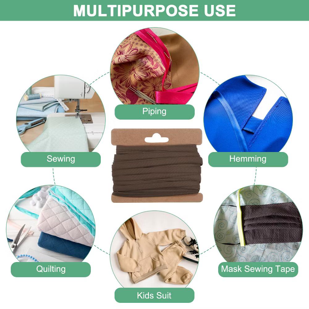 Cotton Durable Washable Double Fold Bias Tape Bias Tape 1 Pc - Image 9