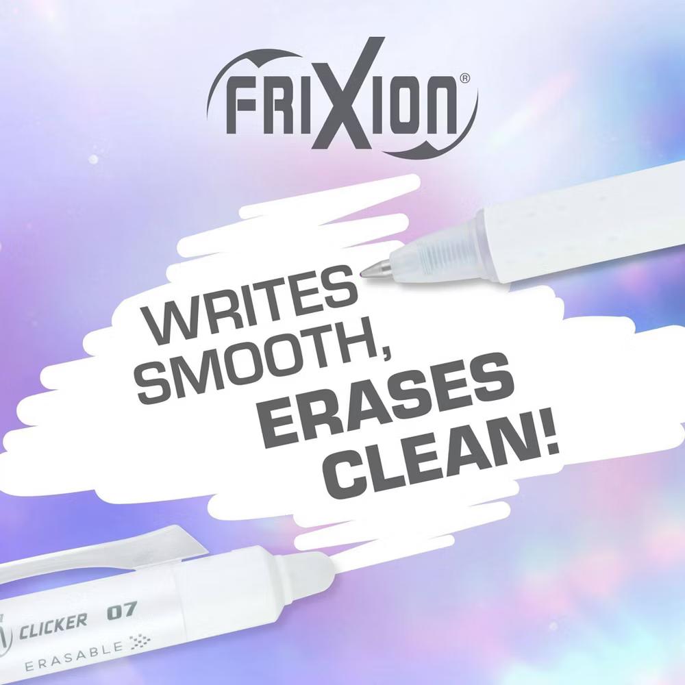 5pk FriXion Aura Erasable Gel Pens Fine Point 0.7mm Multicolored Ink