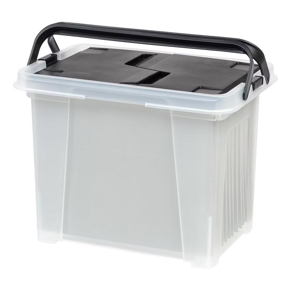 USA Portable Letter Size File Box with Handle for Hanging Folders - Image 31