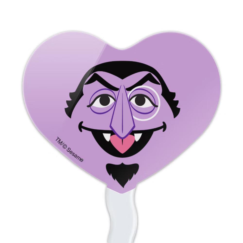 Count Face Cupcake Picks Toppers Decoration Set of 6
