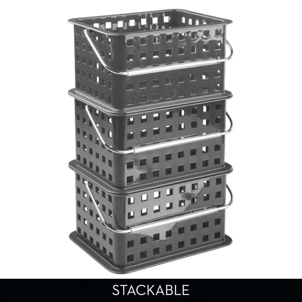 Portable Small Shower Caddy for Dorm or Bathroom, 3-Pack, White - Image 17